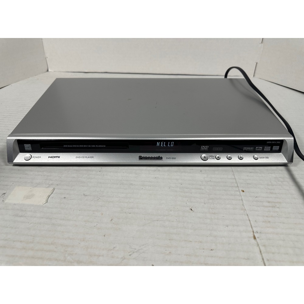 Panasonic DVD-S52 DVD Player Silver HDMI 1080p Upconversion DVD-RAM CD MP3 WMA